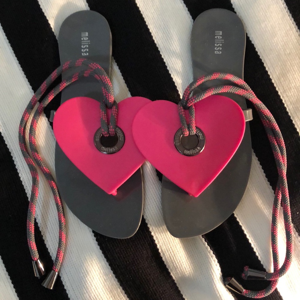 Brand New Melissa Heart Shaped Sandals. Size 7